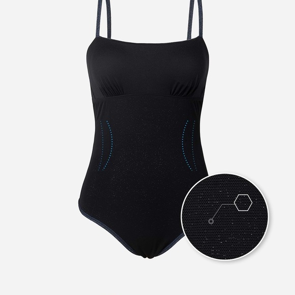 Cupshe Green and Orange Floral One Piece Swimsuit with Ruffle Detail - Picture 5 of 7